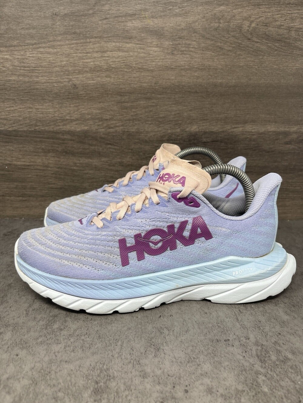 HOKA Mach 5 Baby Lavender Summer Song Size 7 Womens PROFLY+ Running Shoes